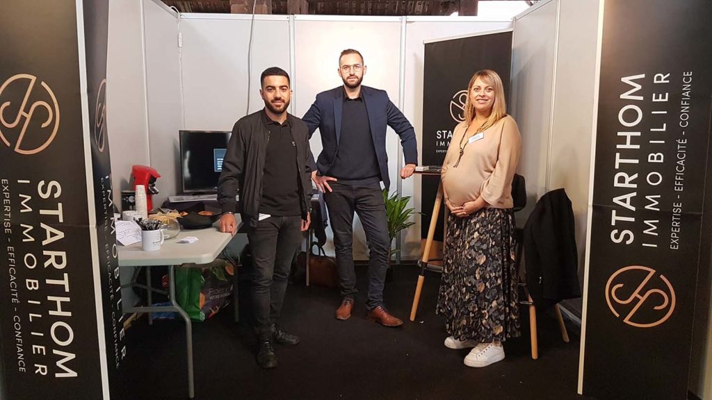 L'équipe du réseau Starthom immobilier présent à la première édition du salon de la rénovation à la Côte Saint-André