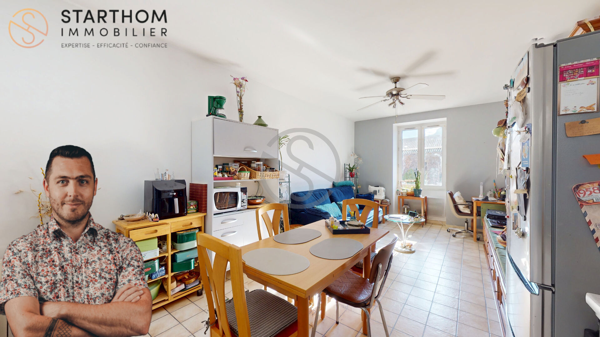 Appartement traversant T2 51 m2