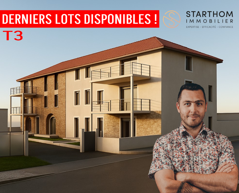 APPARTEMENT T3 de 60 m2 –  – PLUS QUE 2 LOTS